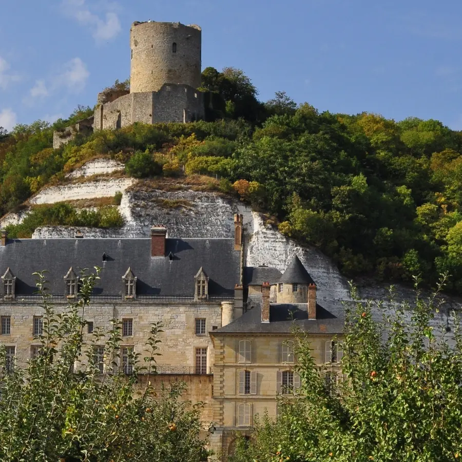 Château de La Roche-Guyon_Vue du château depuis le Potager-fruitier