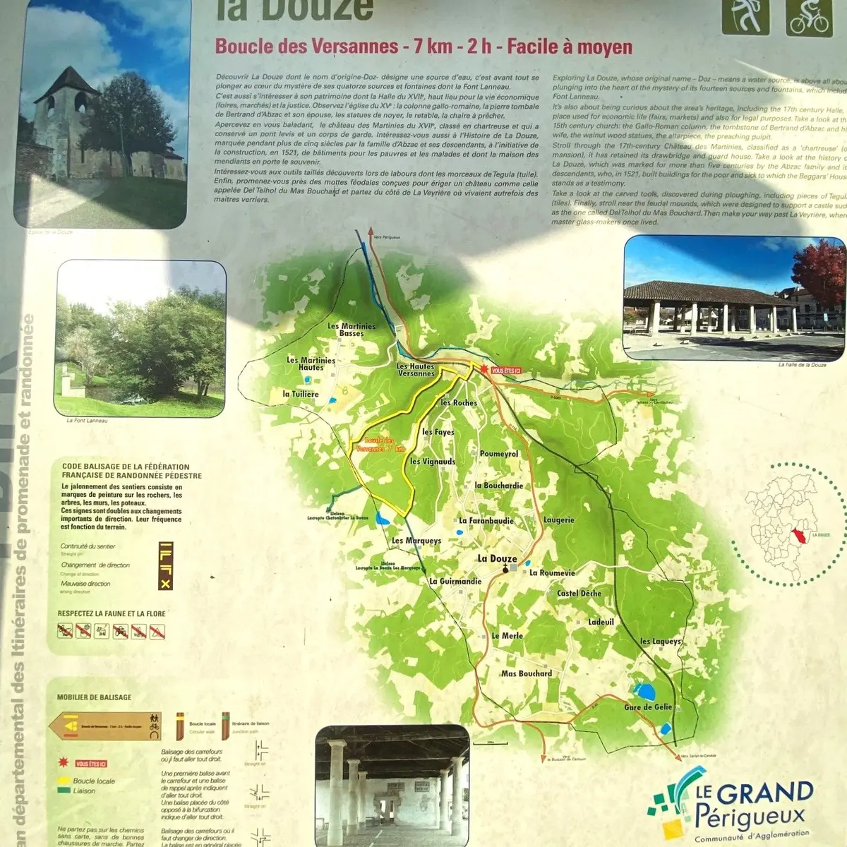 LA DOUZE-Boucle des Versannes-Panneau d'appel