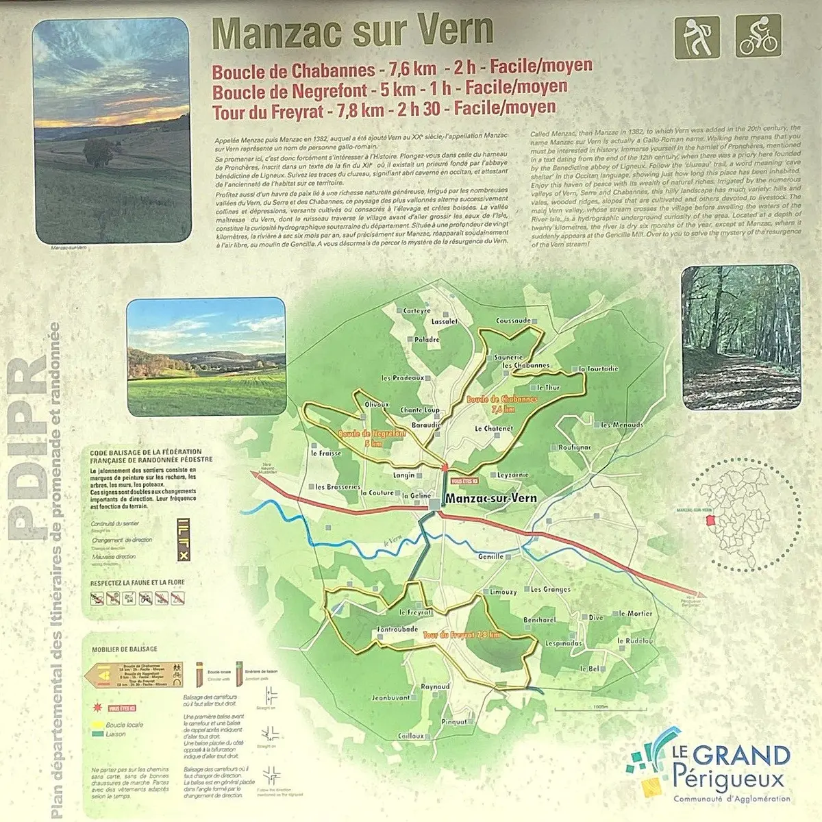 MANZAC SUR VERN-Boucle de Chabannes-Panneau d'appel