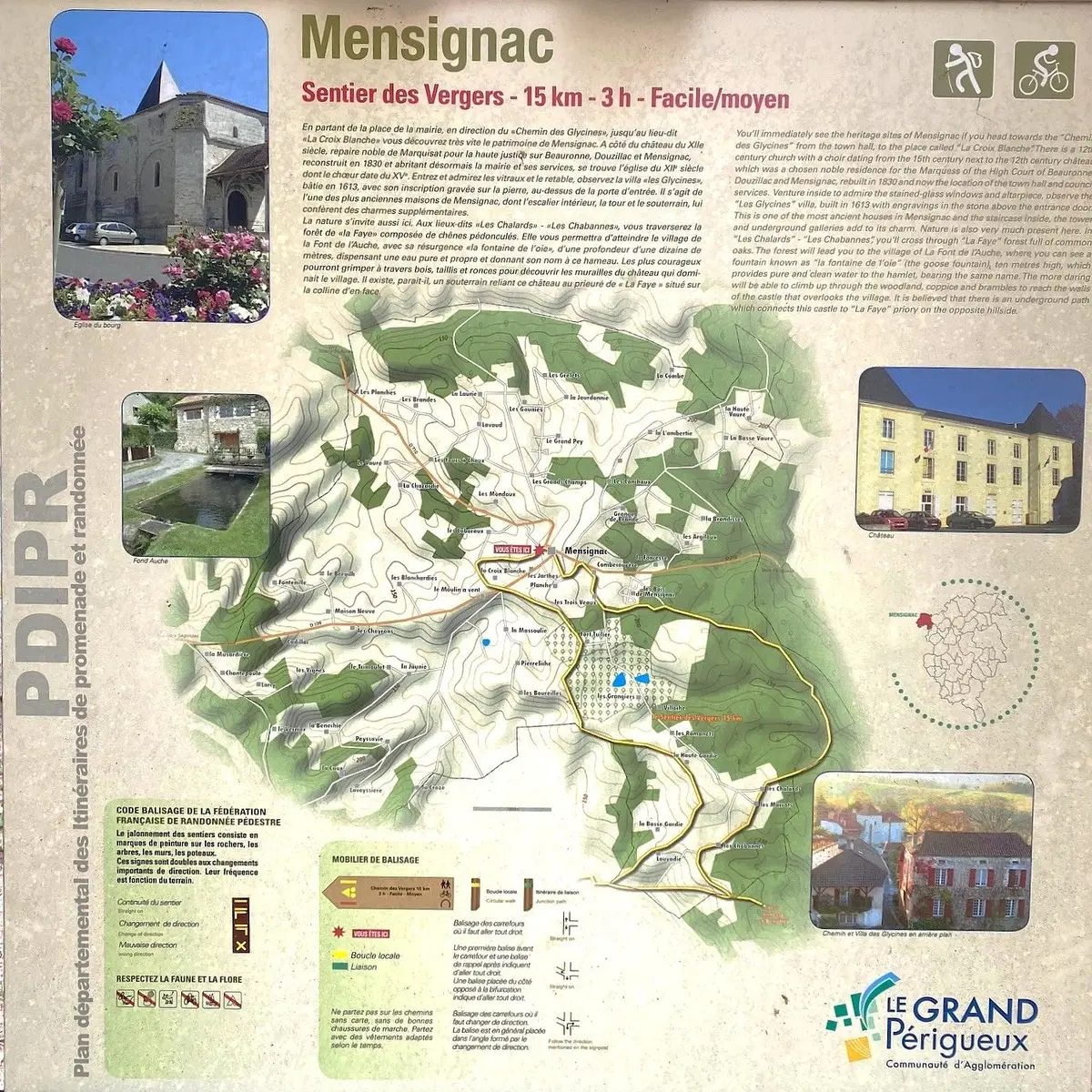 MENSIGNAC-Boucle des vergers-Panneau d'appel