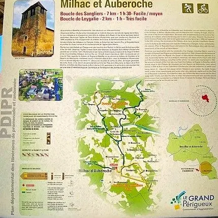 Milhac d'auberoche-Boucle des sangliers-Panneau d'appel