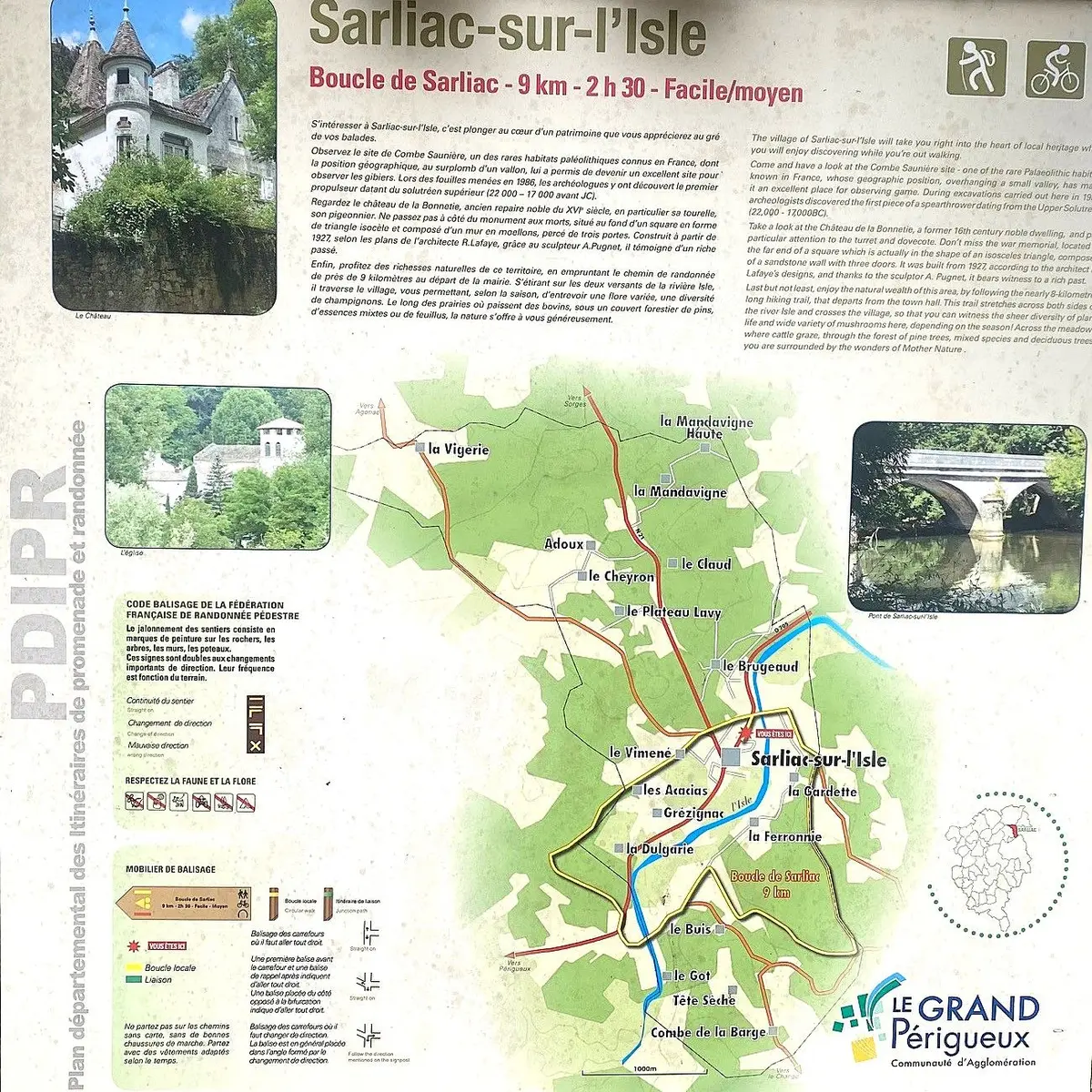 SARLIAC-Boucle des grands bois-Panneau d'appel