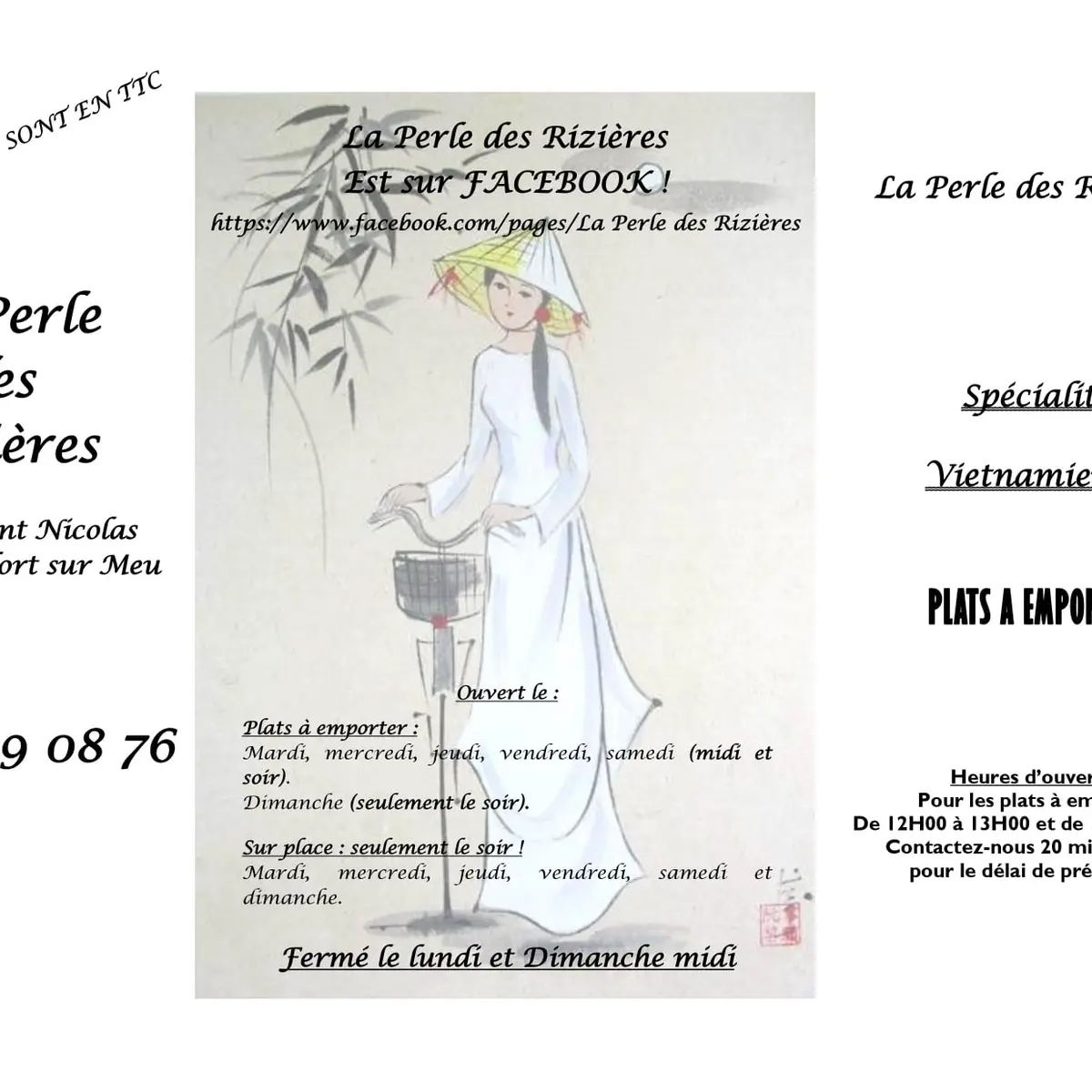 Menus Perles des Rizières