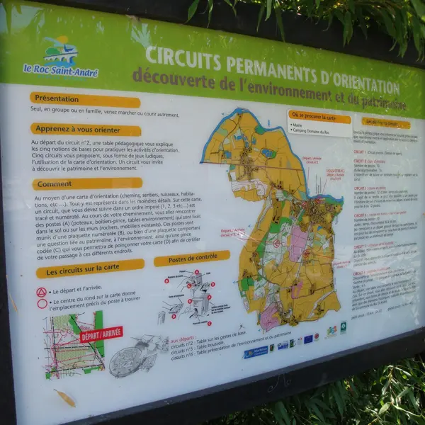 Circuits d'orientation Roc-St-André panneau de départ général