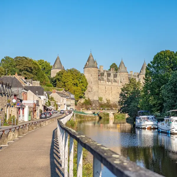 Coucher de soleil_Château de Josselin - piste vélo - Morbihan
