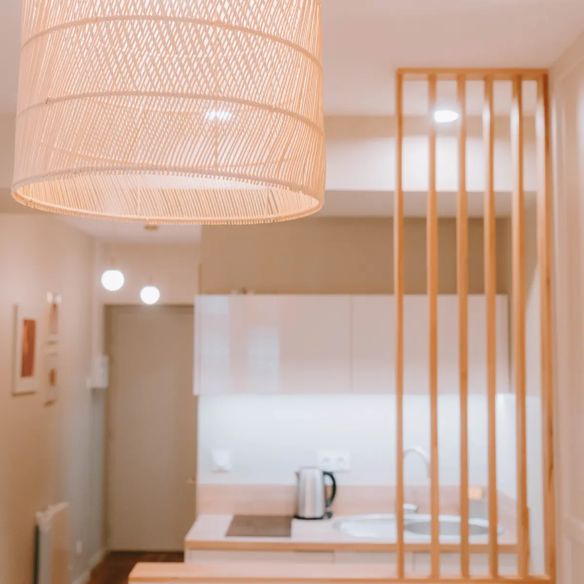 Vue espace kitchenette appartement 19 Duhamel