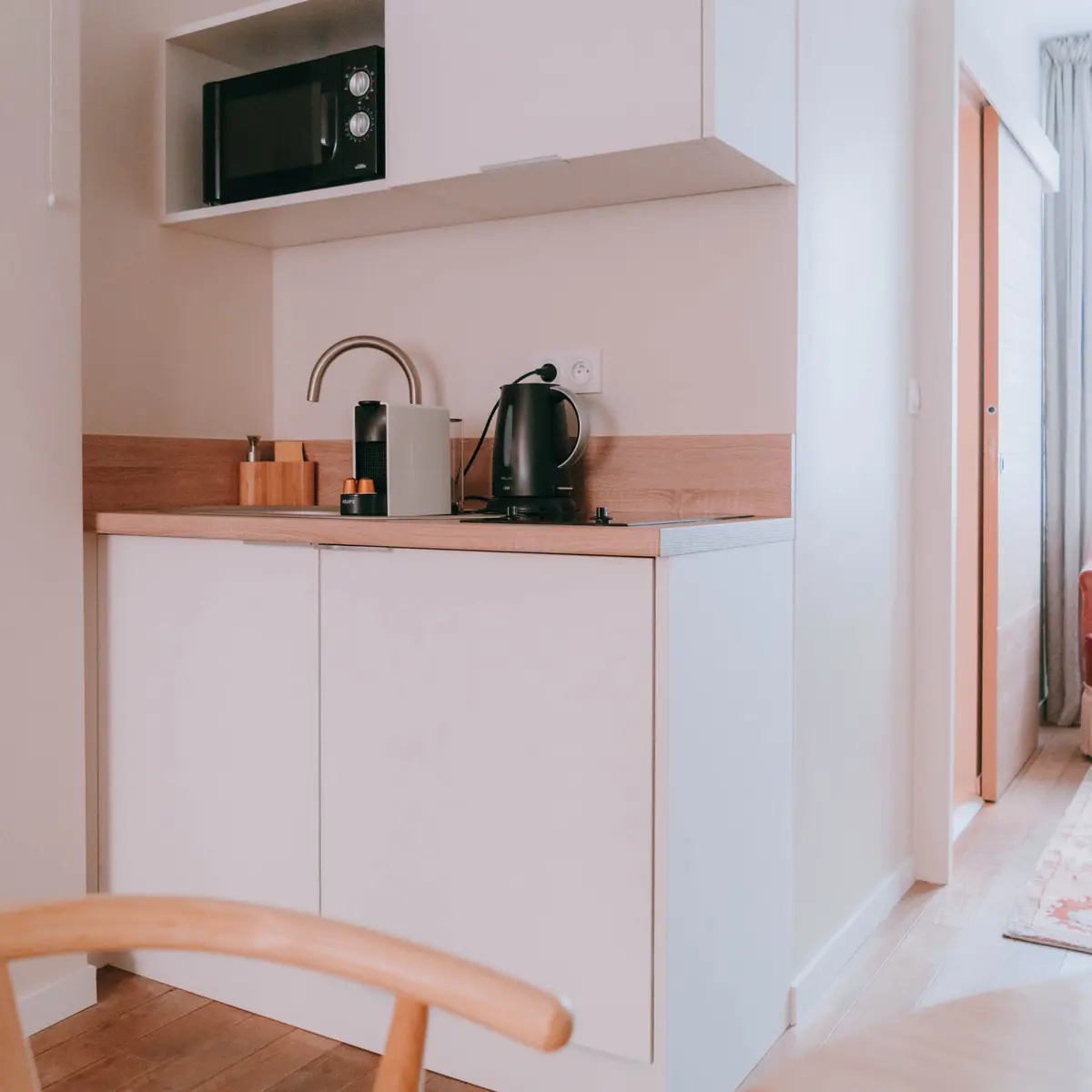 Vue kitchenette appartement 4 Solférino