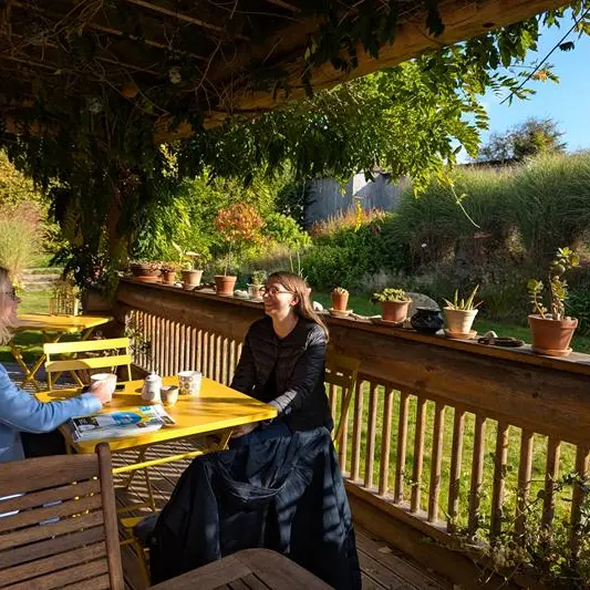 L'assiette dans le jardin