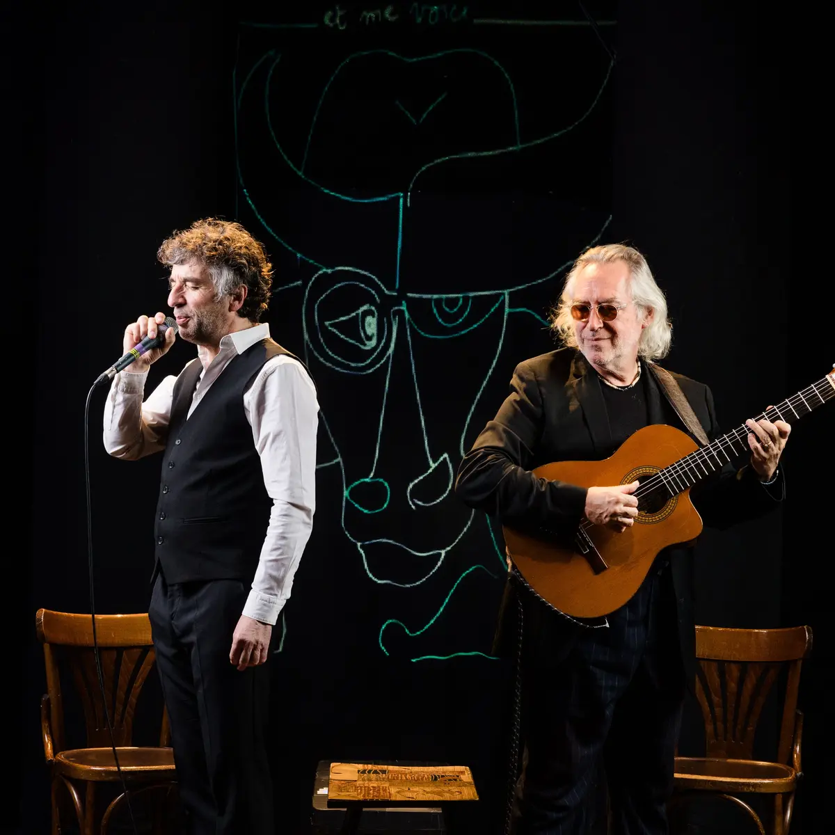 Théâtre Au P'tit Bidule : Une Voix, Six Cordes : Hommage à Claude Nougaro
