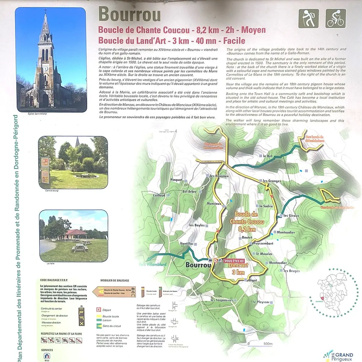 BOURROU-Boucle de Chantecoucou-Panneau d'appel