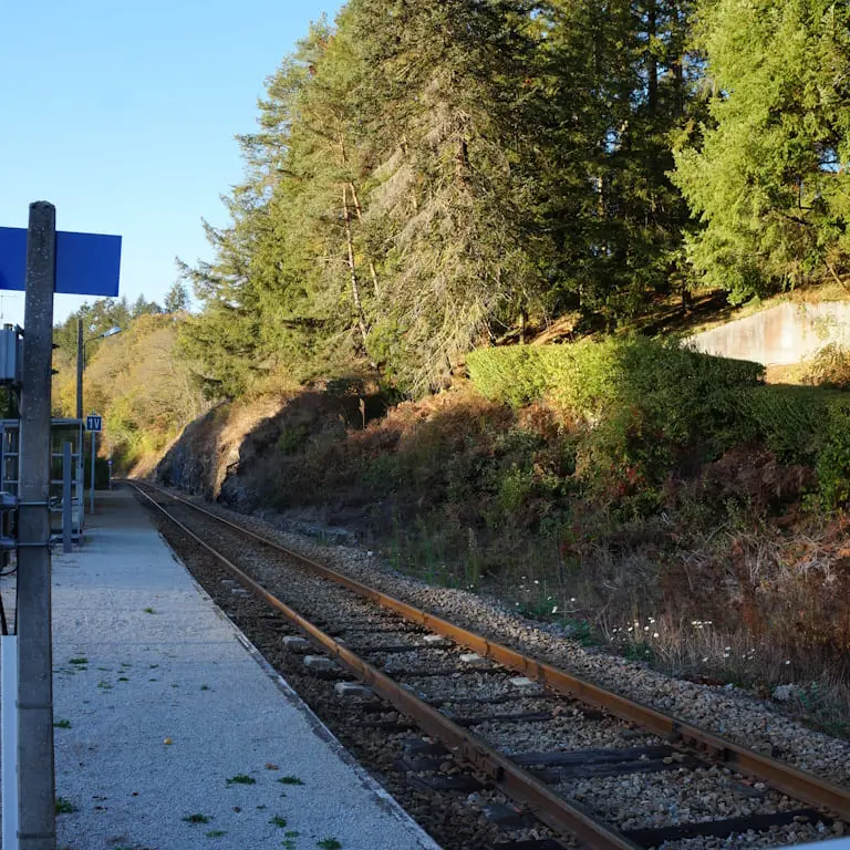 Halte ferrovière de la gare de Brignac à Royères