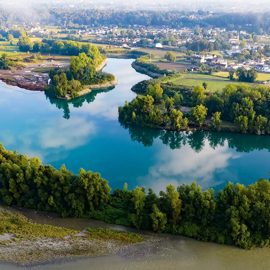 Lac d'Arressy - Arressy - vue d'avion