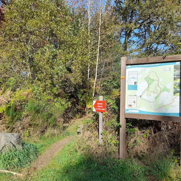 Panneau d'information du Bois de Lifarnet à Saint-Léonard de Noblat