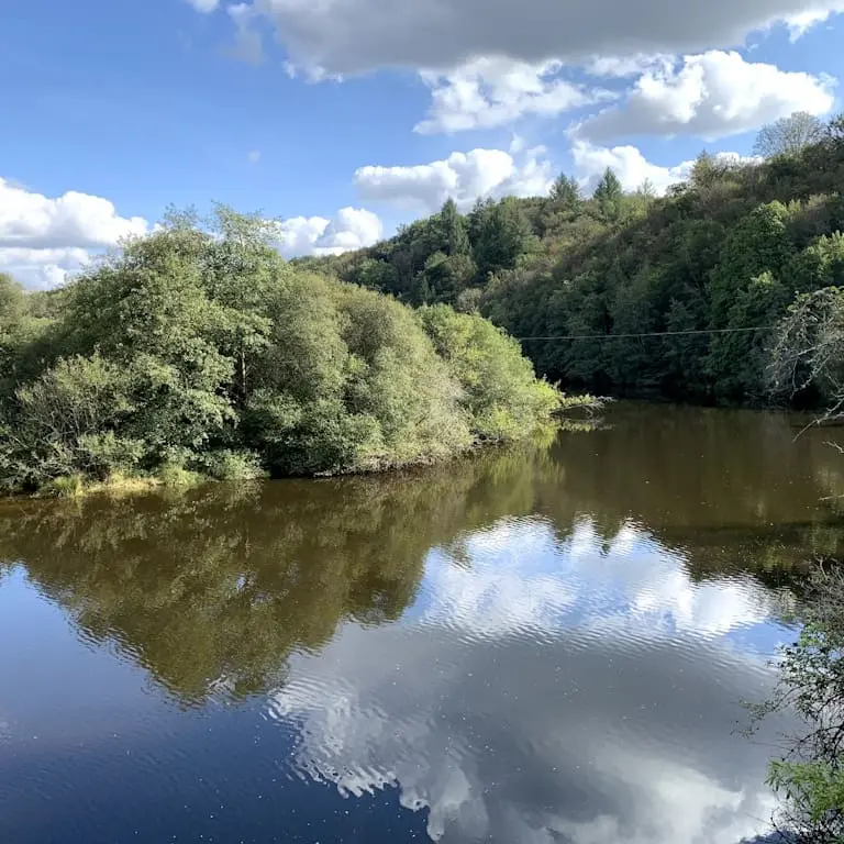 Parcours de pêche sur la Vienne entre Limoges et Saint Léonard de Noblat Vue depuis le pont de Brignac