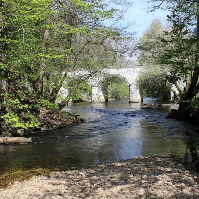 Pêche à la truite fario et ombre commun sur la Vienne à Saint Denis des murs au Pont du Râteau