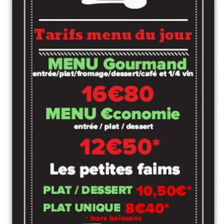 TARIFS RESTAURATION
