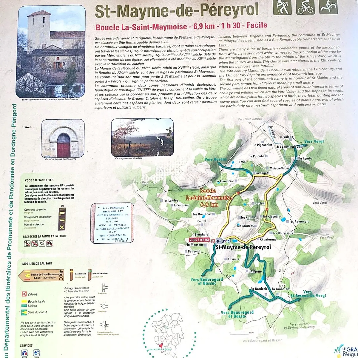 SAINT-MAYME DE PEREYROL-Boucle Saint-Maymoise-Panneau d'appel 2