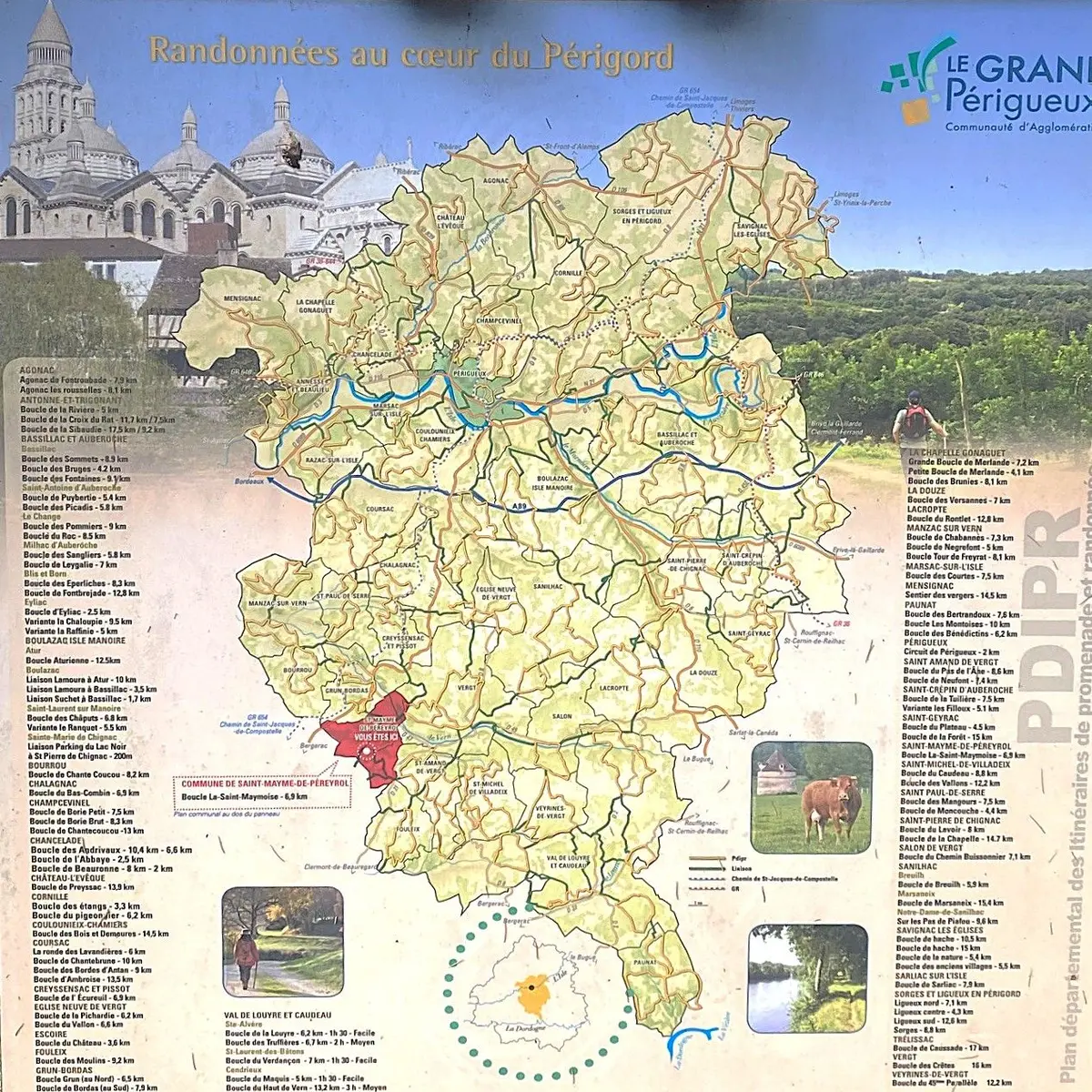 SAINT-MAYME DE PEREYROL-Boucle Saint-Maymoise-Panneau d'appel