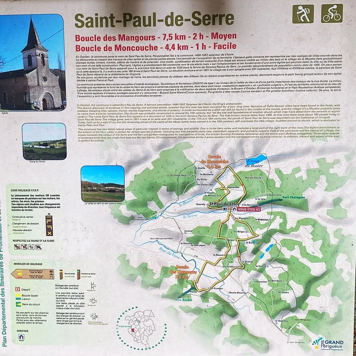 SAINT-PAUL-DE-SERRE-Boucle des Mangours-Panneau d'appel 2