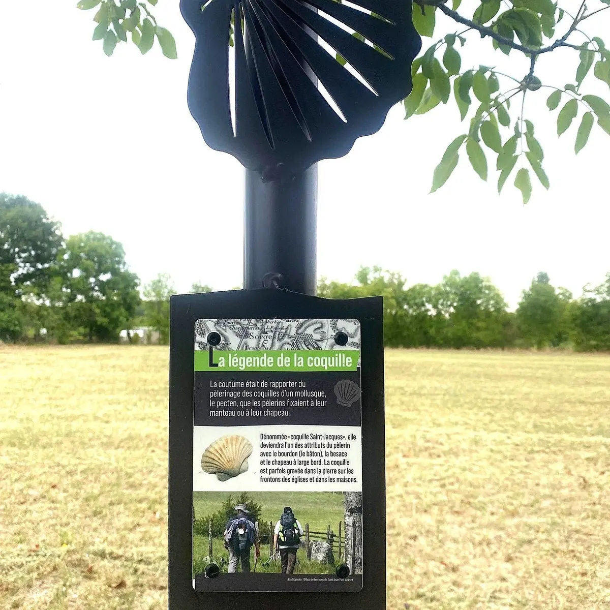 SORGES-Boucle des chateaux-Panneau info coquille