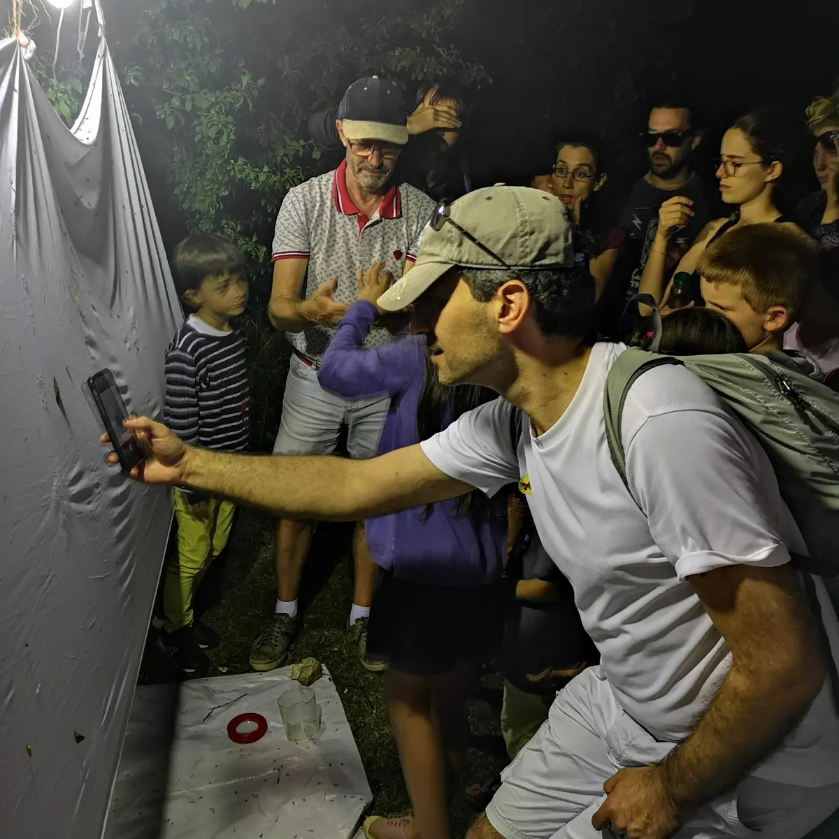 installation observation de nuit avec photographe