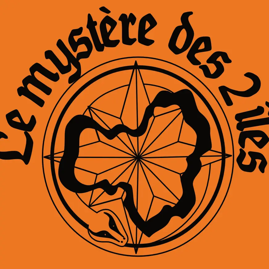 le mystere des 2 iles logo fond orange