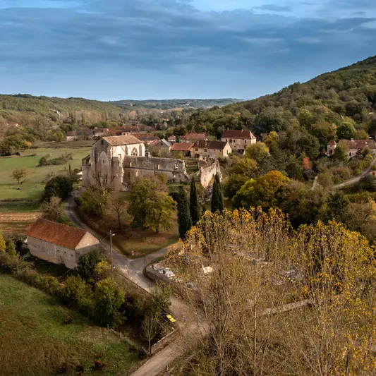 Vue aérienne de l'Abbaye Nouvelle