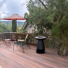 terrasse arrière maisonnette