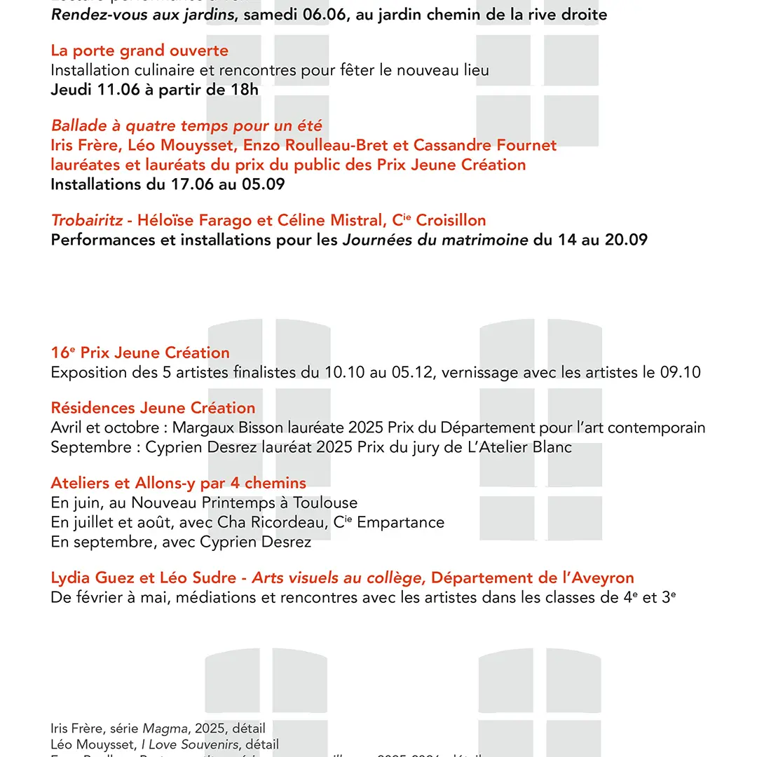 L'Atelier Blanc art contemporain en Aveyron 2026