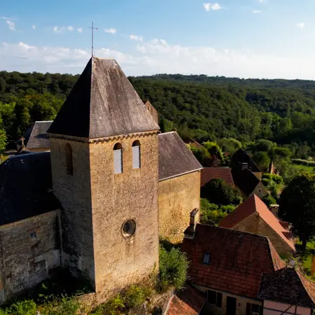 Vue aérienne de Milhac