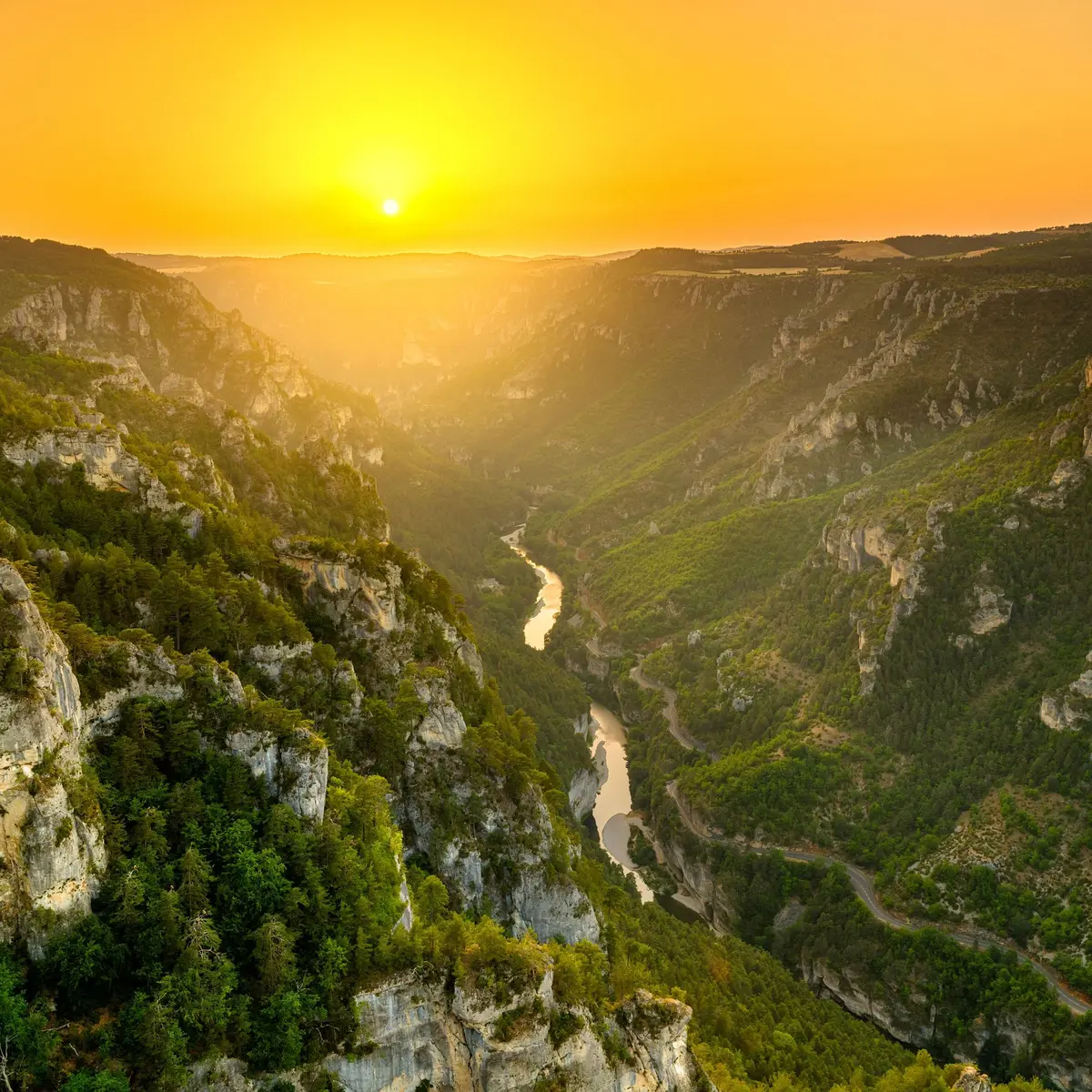 Panorama du Roc des Hourtous, Gorges du Tarn