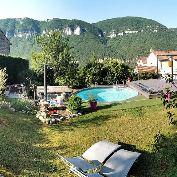 Axee piscine et spa exterieur a dis pleine saison