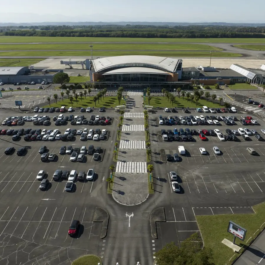 Vue de l'aérport en drone