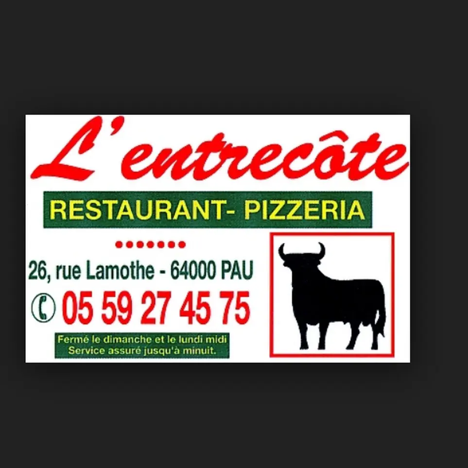 Restaurant L'Entrecôte - Pau  - enseigne