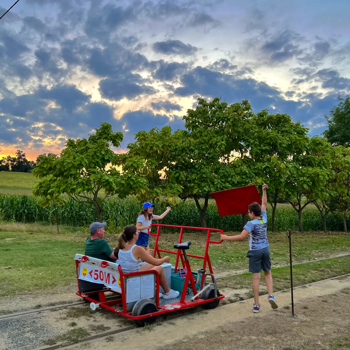 sortie crépuscule Vélorail