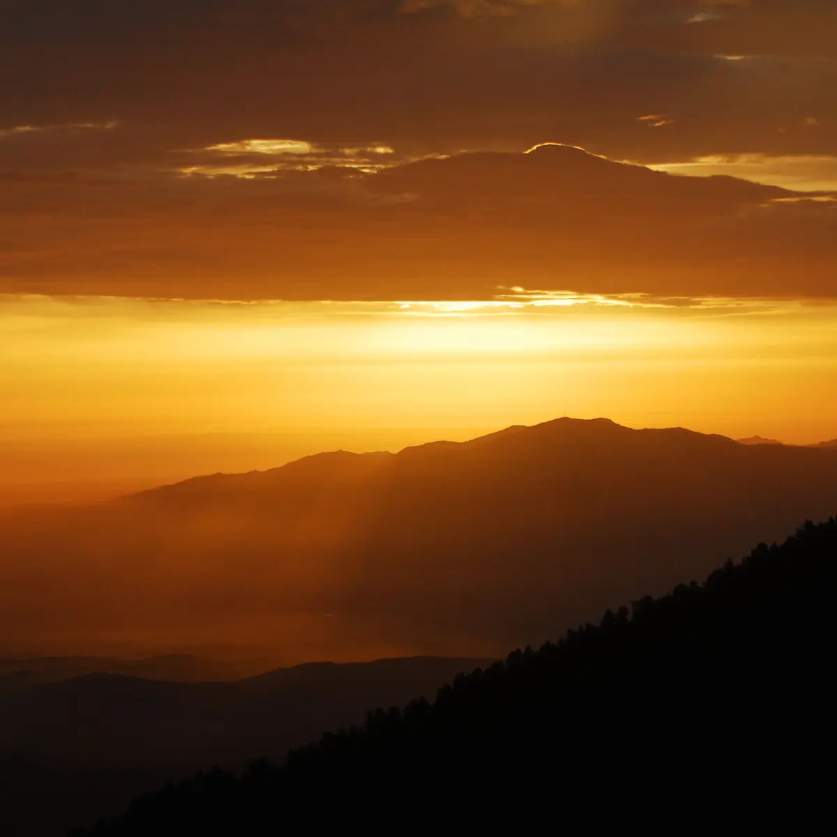 vue du refuge le matin