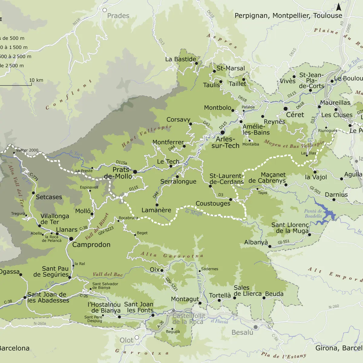 Carte du territoire du PAHT