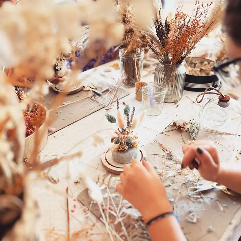 Atelier fleurs séchées