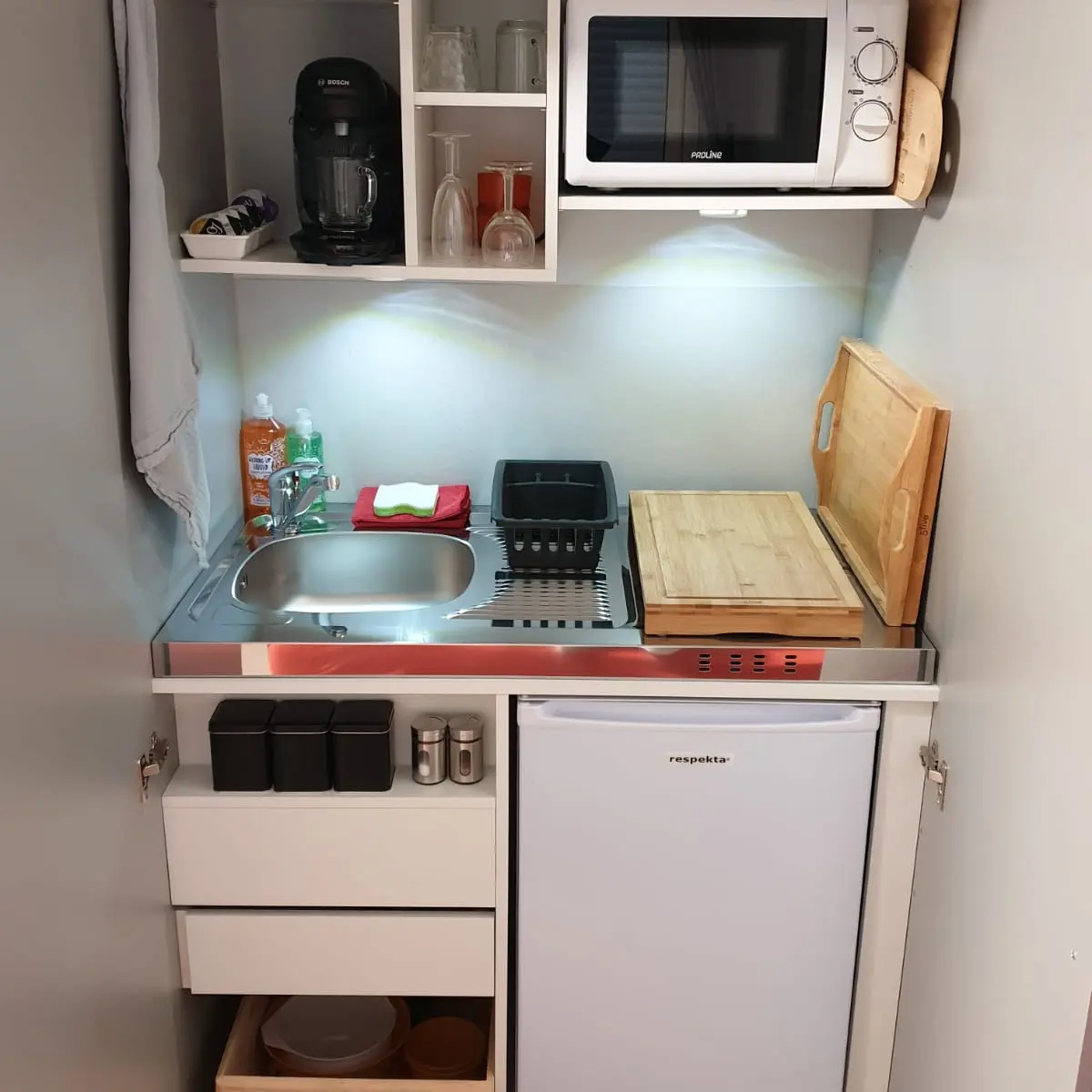 Kitchinette toute équipée pour 2 personnes