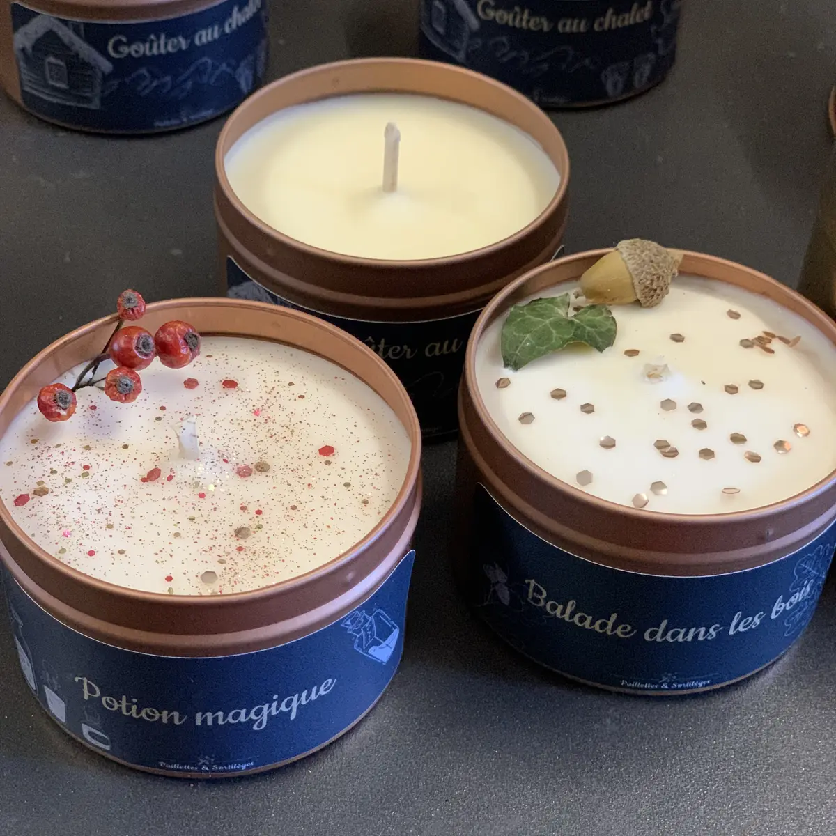 bougies artisanales Paillettes & Sortilèges -La Châtaigneraie - 85