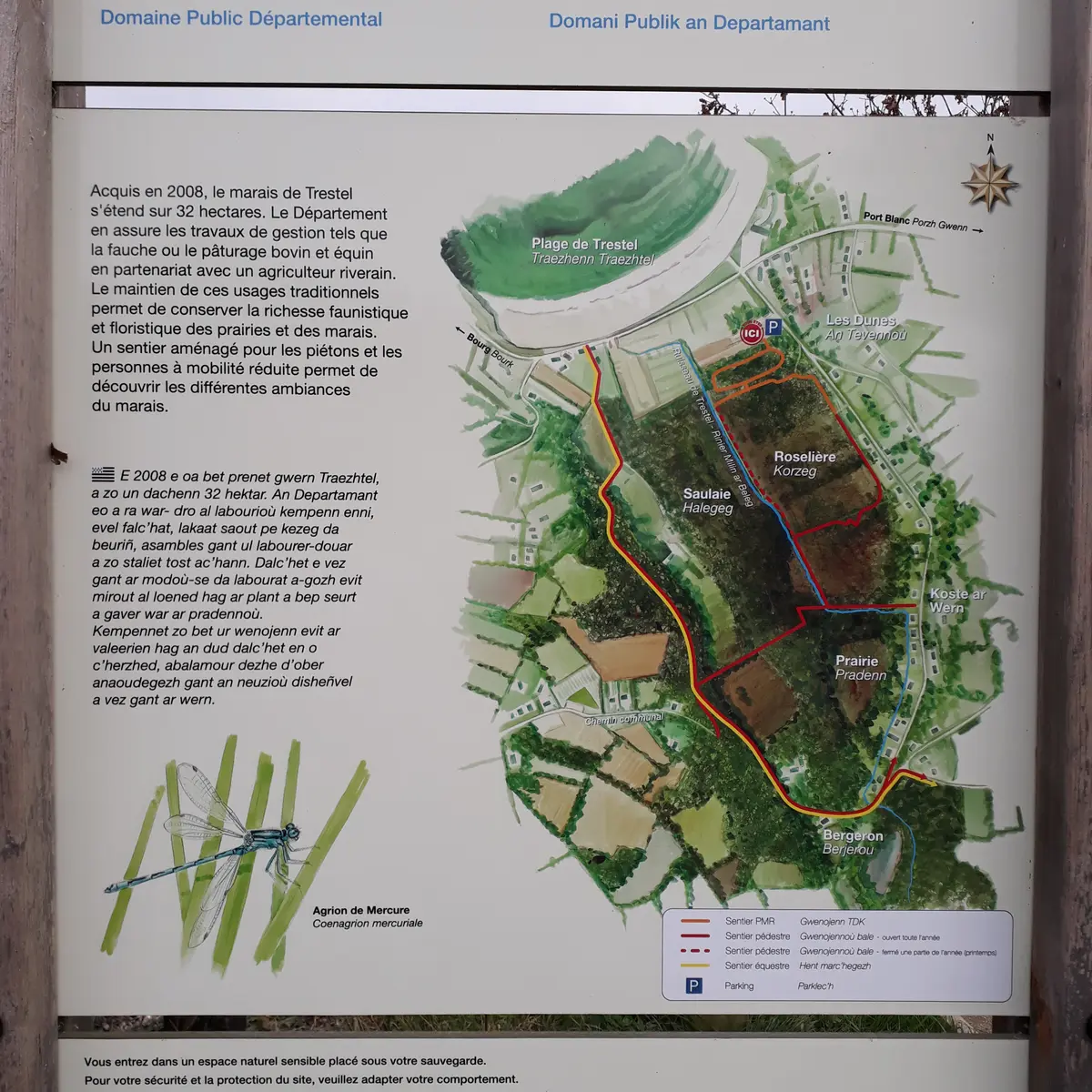 panneau marais de Trestel