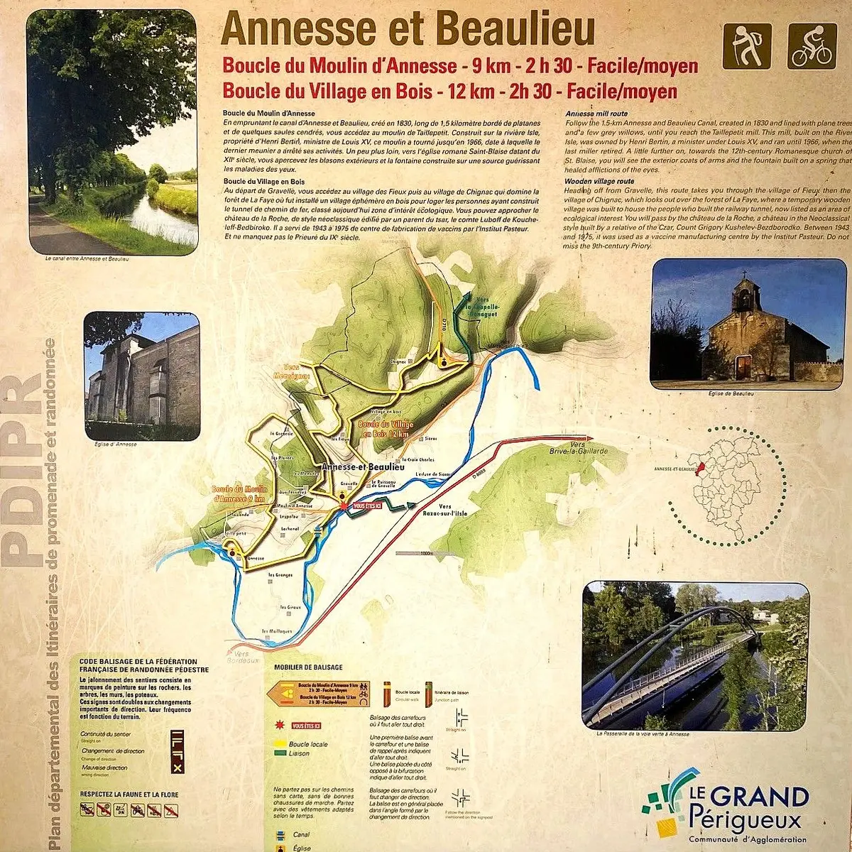 ANNESSE-ET-BEAULIEU-Boucle du Moulin d'Annesse-Panneau d'appel
