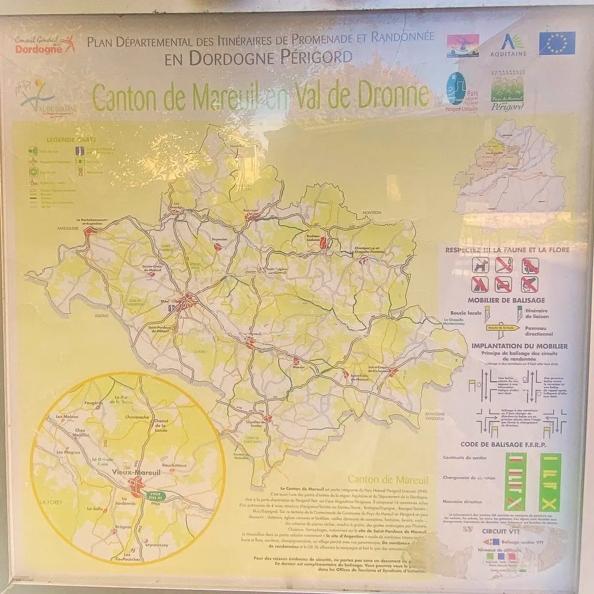 MAREUIL-Boucle de Vieux-Mareuil-Panneau d'appel