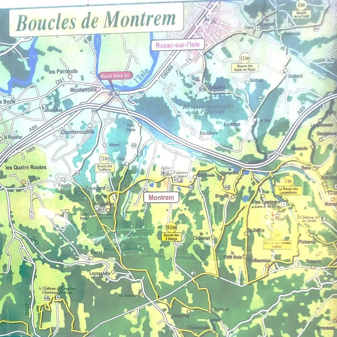 Montrem-5 étangs-Panneau d'appel