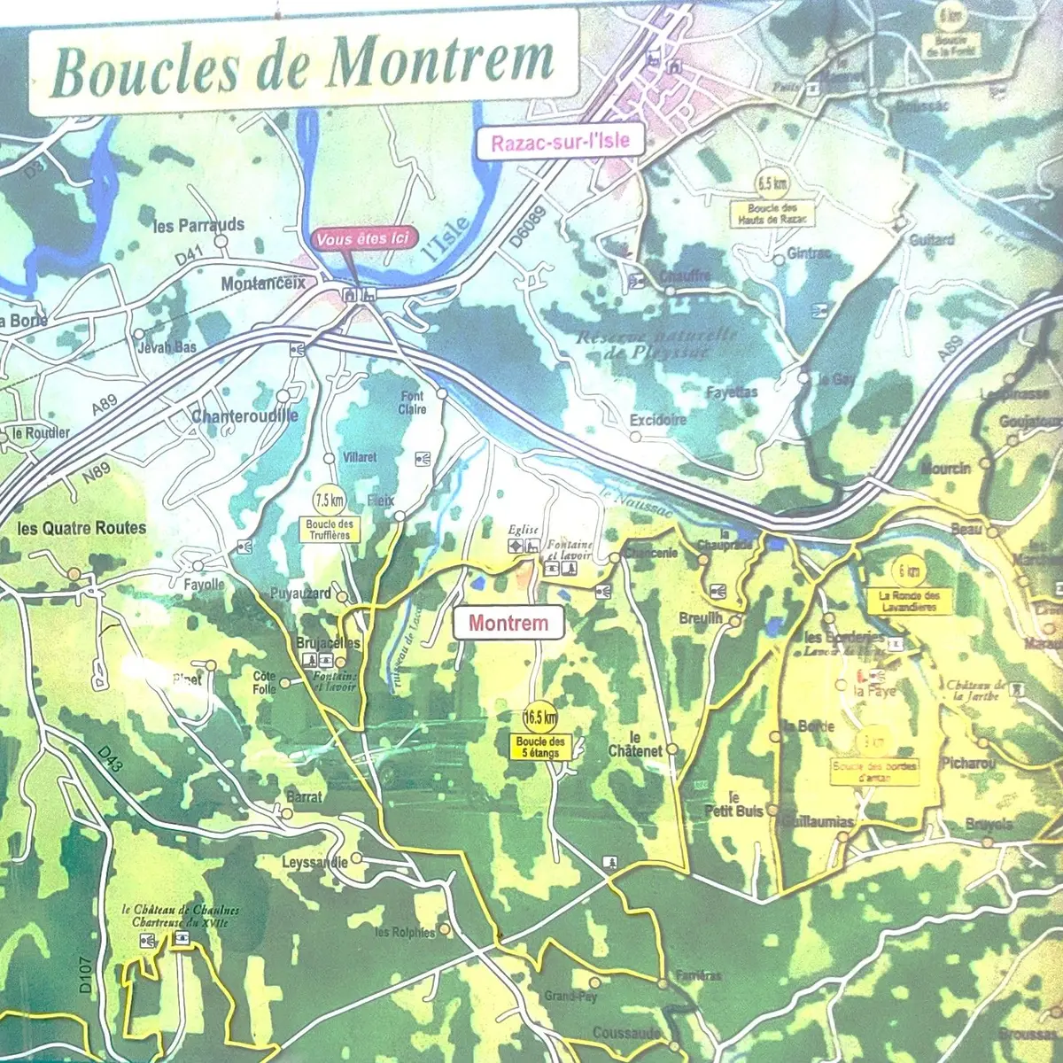 Montrem-5 étangs-Panneau d'appel