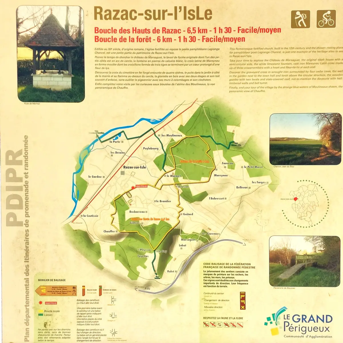 Razac-Panneau d'appel