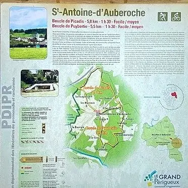 SAINT ANTOINE D'AUBEROCHE-Boucle de Puybertie-Panneau d'appel
