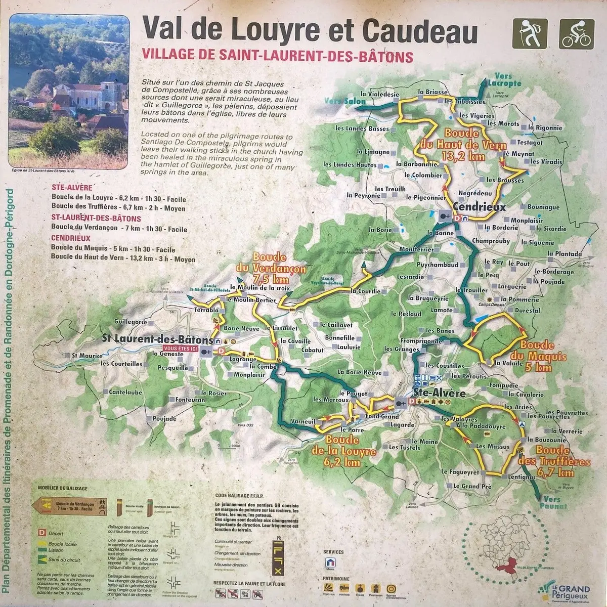 SAINT LAURENT DES BATONS-Boucle de Verdançon-Panneau d'appel