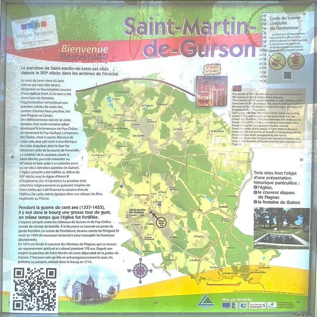 SAINT-MARTIN DE GURSON-Boucle de Plagnac-Panneau d'appel