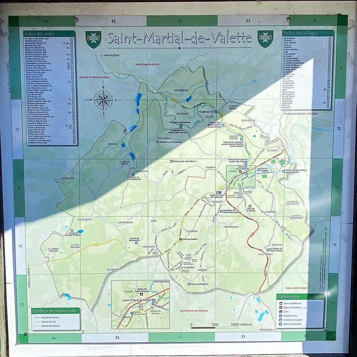 SAINT MARTIAL DE VALETTE-Boucle des Cîmes-Panneau d'info